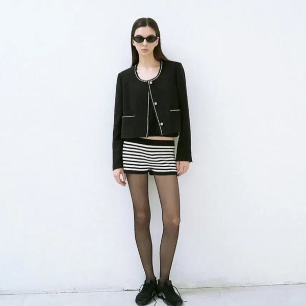 [BUNJANG] System Tweed Jacket Black / 한섬 시스템 트위드 자켓 블랙 88-98-165 66