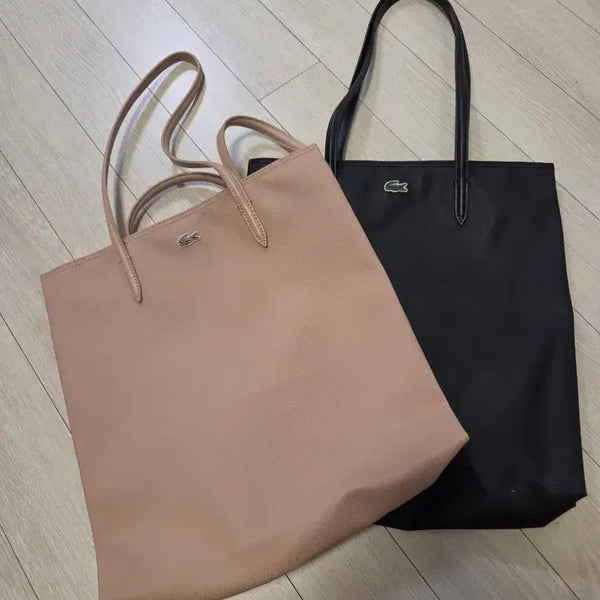 [BUNJANG] Lacoste Vertical Shopper Bag / 라코스테 세로 쇼퍼백 블랙