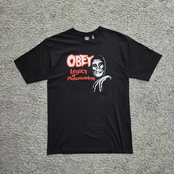 [BUNJANG] Obeiy Misfits Graphic T-Shirt / L)오베이 미스핏츠 misfits 반팔 티셔츠 밴드티 obey 스컬