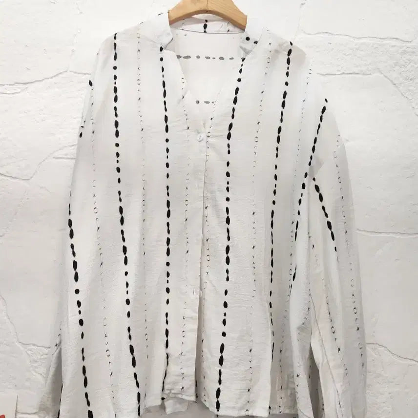 [BUNJANG] Long Wavy Blouse / 롱물결블라우스(새상품)