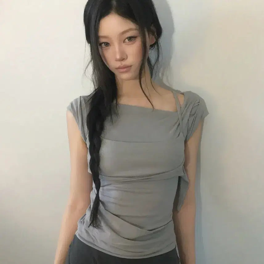 [BUNJANG] Layered Bustier T-Shirt / Layered Bustier T-Shirt