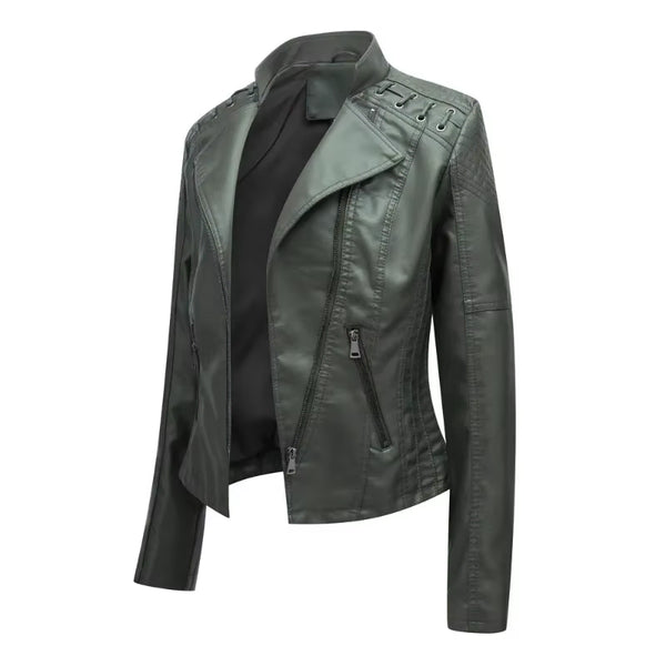 [BUNJANG] Women's Eyelet Rider Short Jacket / 여성 아일렛 라이더 숏자켓