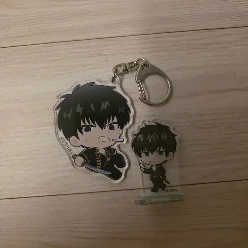 [BUNJANG] Gintama Hijikata Acrylic Keyring & Mini Stand Set / 은혼 히지카타 아크릴 키링 미니 스탠드 세트