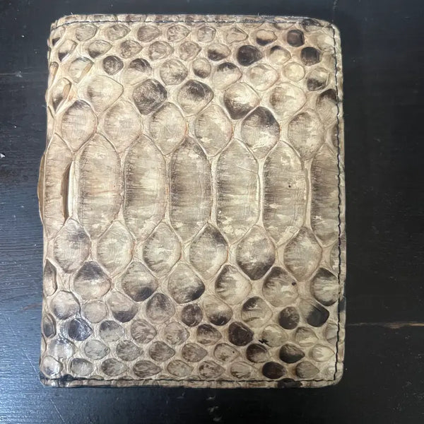 [BUNJANG] Sharpre Natural Python Leather Men's Bi-fold Wallet / 샤프레 천연 뱀가죽 남성 중지갑 (추가 가격인하!!)