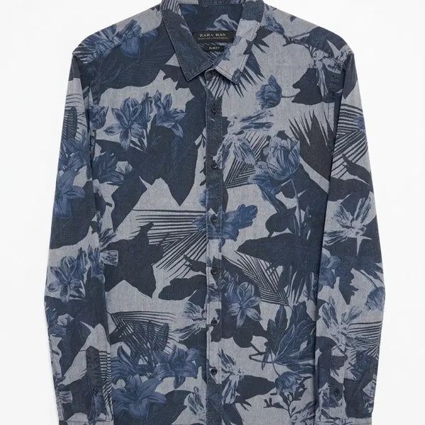 [BUNJANG] Zara Tropical Pattern Shirt / 남성L/ 자라 트로피칼 패턴 셔츠 남방 1