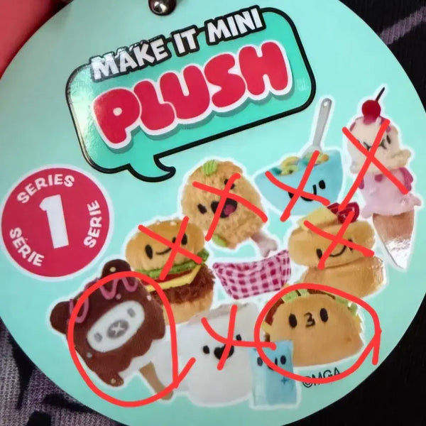 [BUNJANG] Miniverse Plush Taco & Ice Cream Bar Bundle Set / (일괄)미니벌스 플러쉬 타코, 아이스크림 바