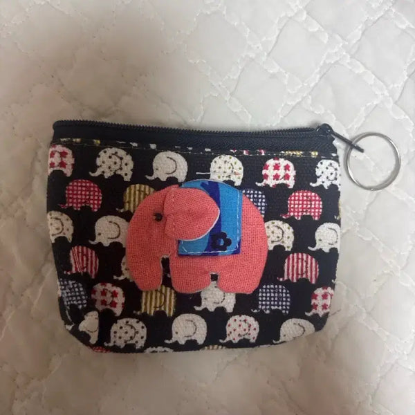 [BUNJANG] Animal Pattern Pouch Keychain / 동물 패턴 파우치 키링