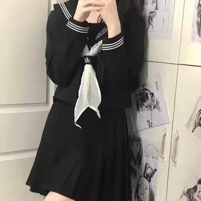 [BUNJANG] Black Sailor Uniform Set / 흑세라복 판매합니다!