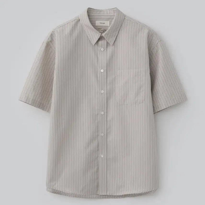 [BUNJANG] Faverga Antony Stripe Half Shirt - Size 2 / [2]파브레가 안토니 스트라이프 하프셔츠 새상품