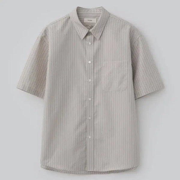 [BUNJANG] Faverga Antony Stripe Half Shirt - Size 2 / [2]파브레가 안토니 스트라이프 하프셔츠 새상품