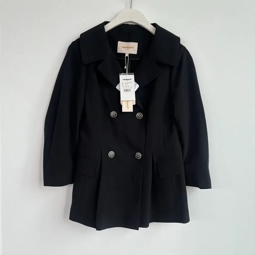 [BUNJANG] Cacharel Black Double Button Jacket / (새상품) 까사렐 블랙 더블 버튼 자켓 90