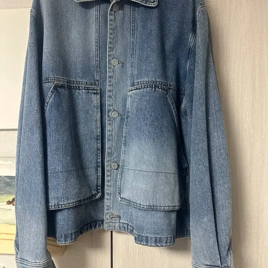 [BUNJANG] Time Homme Washed Denim Jumper / 타임옴므 워싱 데님점퍼 100