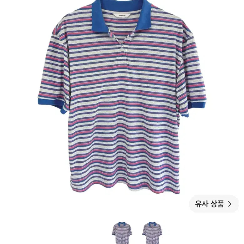 [BUNJANG] Nonnode Summer Polo Shirt Multi Stripe / [2] 논노드 섬머 폴로 셔츠 멀티 스트라이프