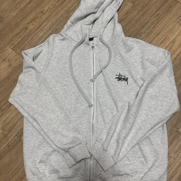 [BUNJANG] Stussy Grey Zip-Up Hoodie / 스투시 후드집업 그레이