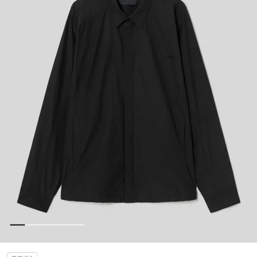 [BUNJANG] Juun.J CORE Crispy Cotton Coach Shirt Black / [새상품] 준지 CORE 크리스피 코튼 코치 셔츠 48 블랙