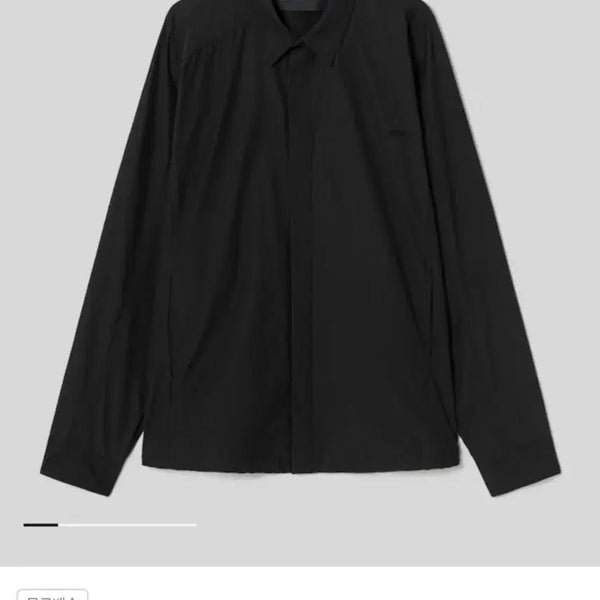 [BUNJANG] Juun.J CORE Crispy Cotton Coach Shirt Black / [새상품] 준지 CORE 크리스피 코튼 코치 셔츠 48 블랙