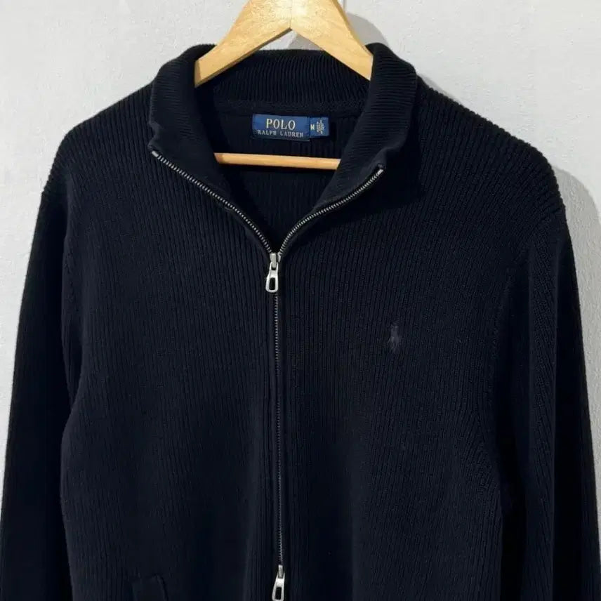 [BUNJANG] Polo Ralph Lauren Two-Way Knit Zip-Up Black / 폴로 투웨이 니트 집업 블랙