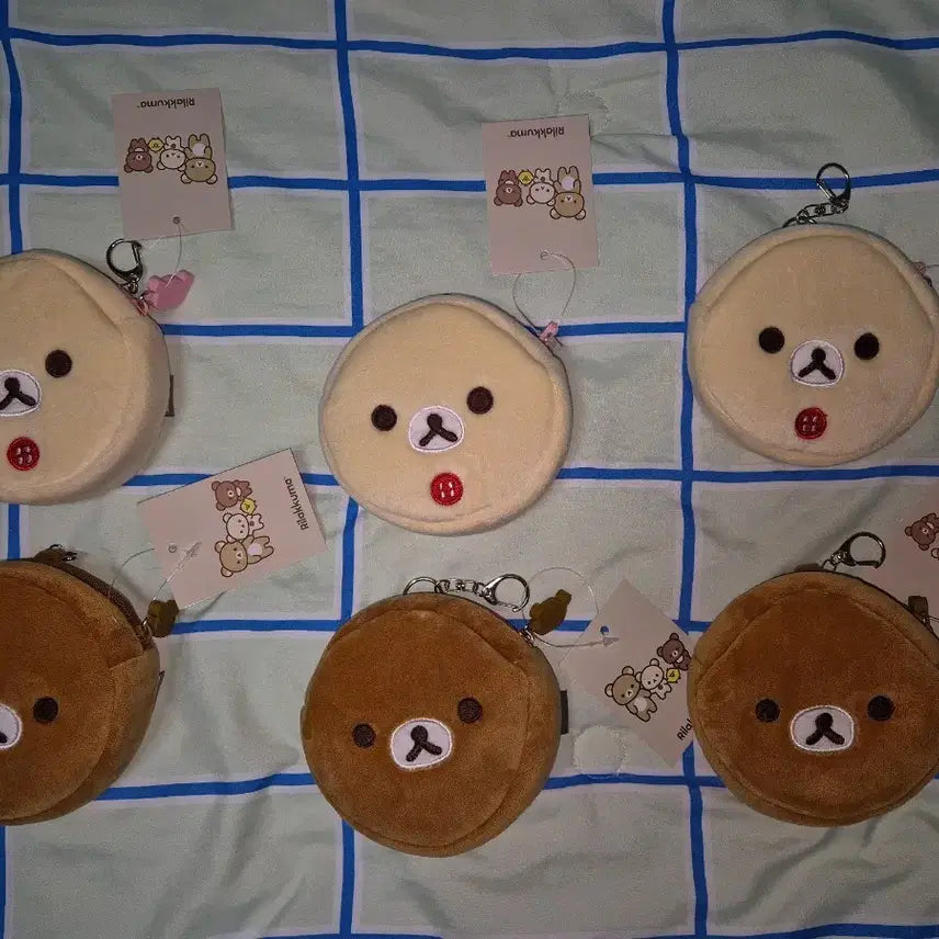[BUNJANG] Rilakkuma Korilakkuma Round Pouch Keyring / 리락쿠마 코리락쿠마 원형 파우치 키링