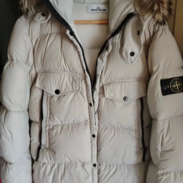 [BUNJANG] Stone Island Garment-Dyed Fur Puffer Jacket / 스톤아일랜드 가먼트다이드 퍼 패딩