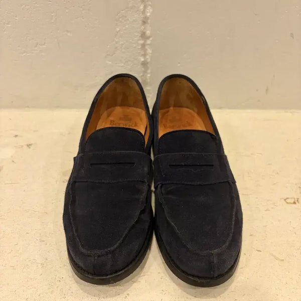 [BUNJANG] Berwick 4456 Navy Suede Loafers / 버윅 4456 네이비 스웨이드 로퍼