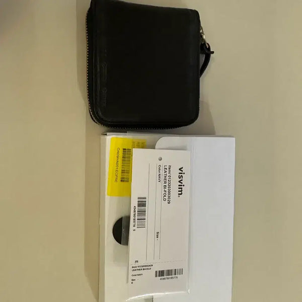 [BUNJANG] Visvim Bifold Navy Leather Wallet / 비즈빔 바이폴드 네이비