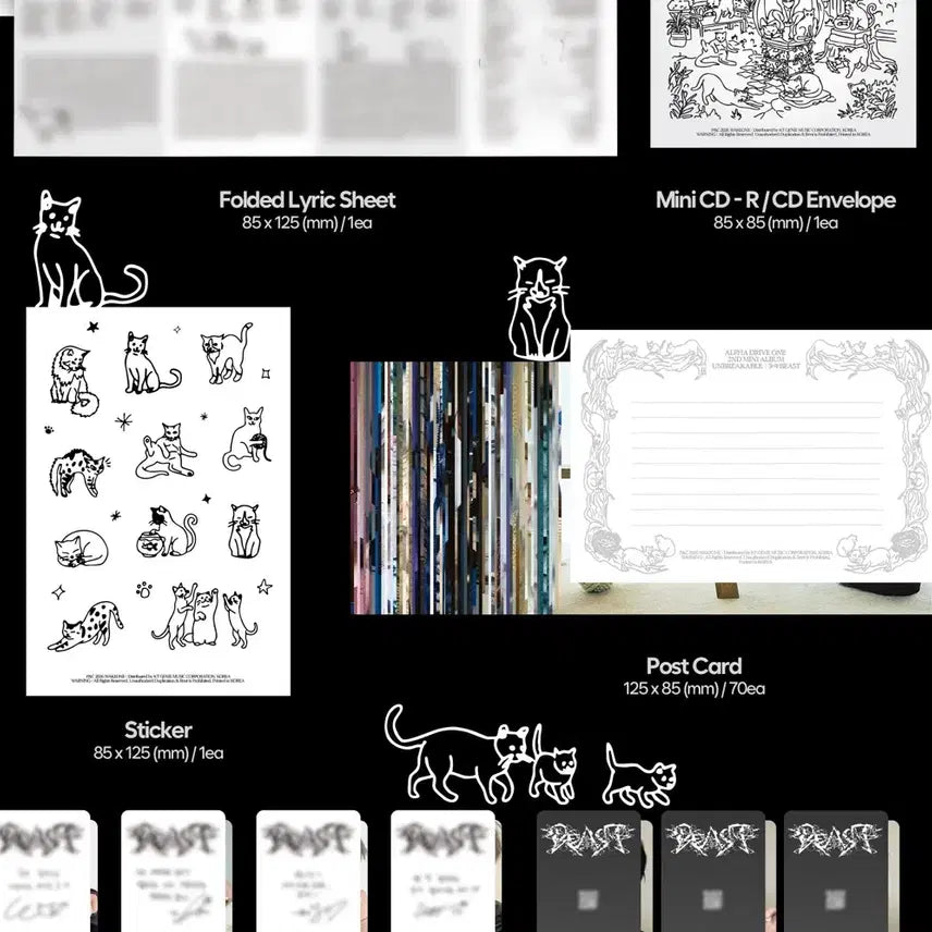 [BUNJANG] ALDI ONE Hissing Postcard Set / 알디원 hissing 포스트 카드