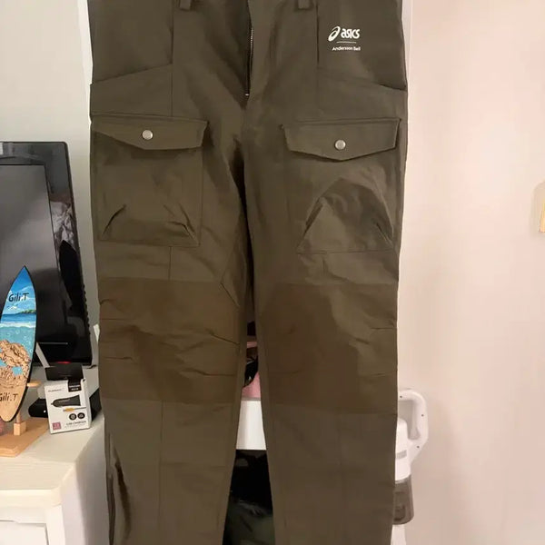 [BUNJANG] ASICS x Andersson Bell Collaboration Cargo Pants Khaki / 아식스 앤더슨벨 카고 팬츠