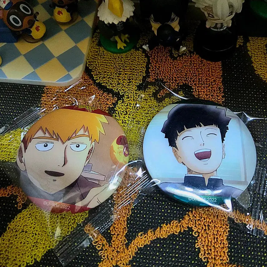 [BUNJANG] Mob Psycho 100 Shigeo & Reigen Badge Bundle Set / [모브사이코100] 시게오, 레이겐 뱃지 일괄