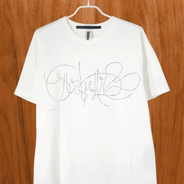 [BUNJANG] Sankuanz Linestone T-Shirt / 산쿠안즈 라인스톤 티셔츠