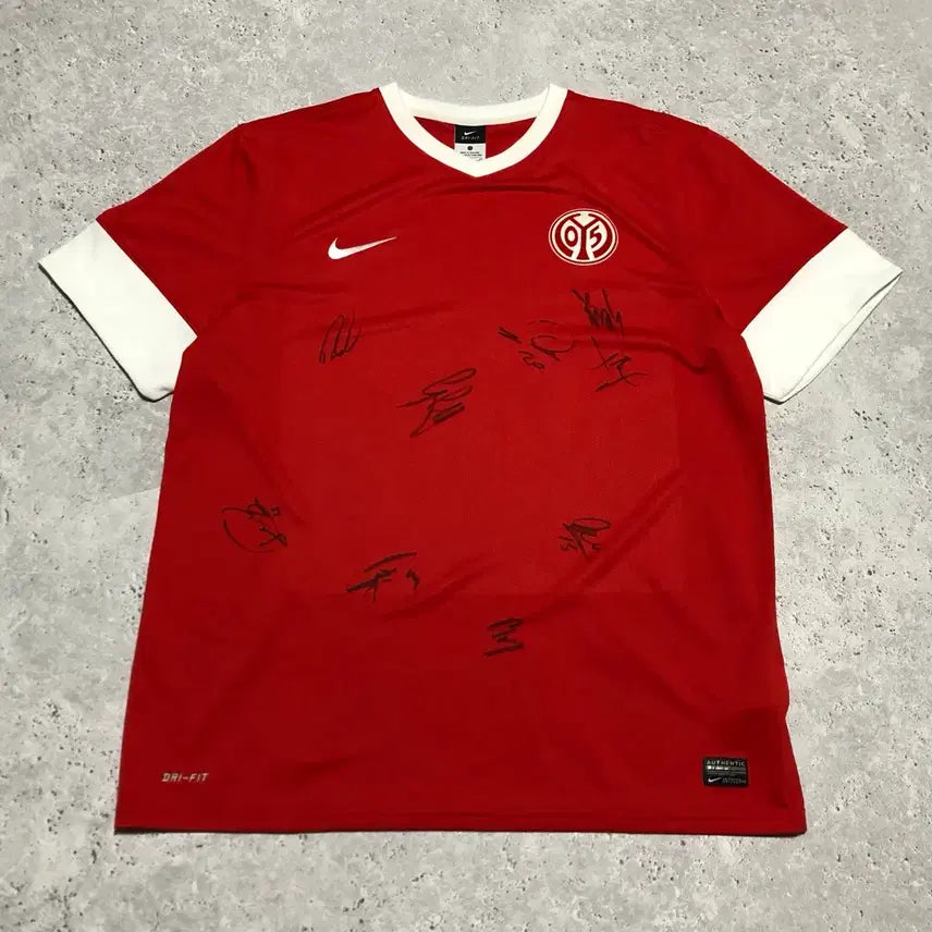 [BUNJANG] Nike Mainz 05 Signed Jersey XL / 나이키 마인츠05 유니폼 마인츠 사인반