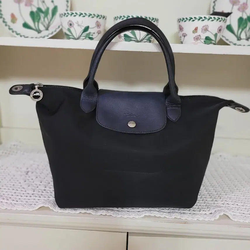 [BUNJANG] Longchamp Le Pliage Flip Top Tote Bag Black / 롱샴 플립백 토트백 블랙