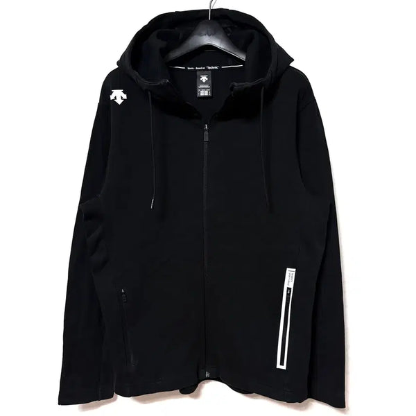 [BUNJANG] Descente Black Hooded Zip-Up Jacket (Size L) / [L,100]데상트 트레이닝 후드집업 자켓 블랙