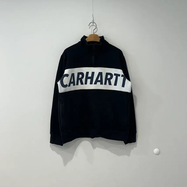 [BUNJANG] Carhartt Half-Zip Sweatshirt Black M / Carhartt 칼하트 반집업 맨투맨