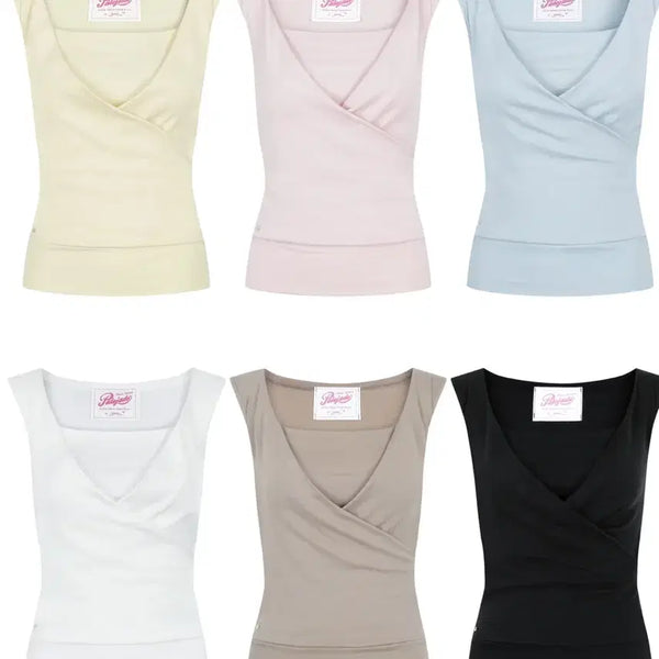 [BUNJANG] Fade It All Drape Sleeveless Top Butter / 페일제이드 드레이프 슬리브리스 탑