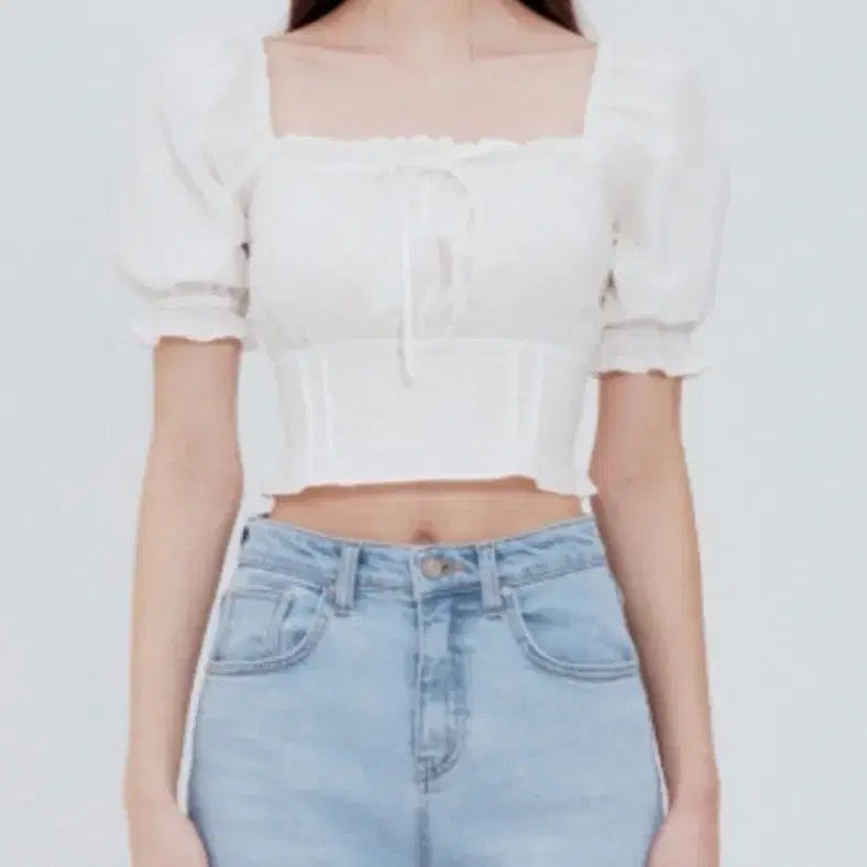 [BUNJANG] Not Your Rose Sarah Blouse White / 낫유어로즈 사라 블라우스 화이트