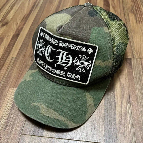 [BUNJANG] Chrome Hearts Hollywood Camo Trucker Cap / 크롬하츠 ch 할리우드 카모 트러커 트러커캡 스냅백 메쉬캡 볼캡 모자