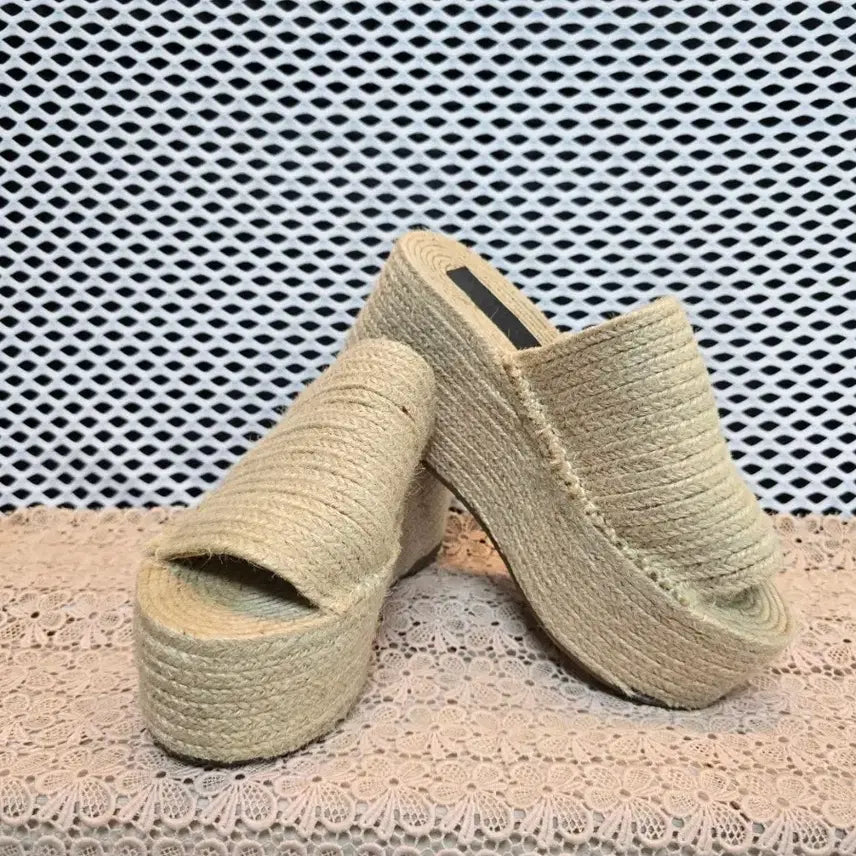 [BUNJANG] Zara Platform Espadrille Mules (230) / 자라 에스파드리유 통굽 뮬. 230