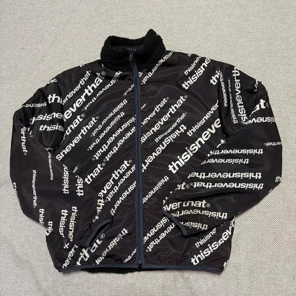 [BUNJANG] Thisisneverthat Reversible Fleece Jacket Black / 디스이즈네버댓 리버시블 플리스 자켓