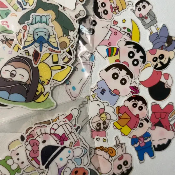 [BUNJANG] Crayon Shin-chan, Pokemon, Sanrio Stickers Bundle / 짱구 포켓몬 산리오 인컷 인스컷 싸게팔아요!
