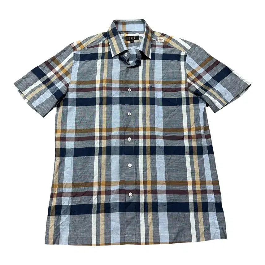 [BUNJANG] Daks Check Short-Sleeve Shirt Size 100 / (바배) 닥스 체크 반팔 셔츠