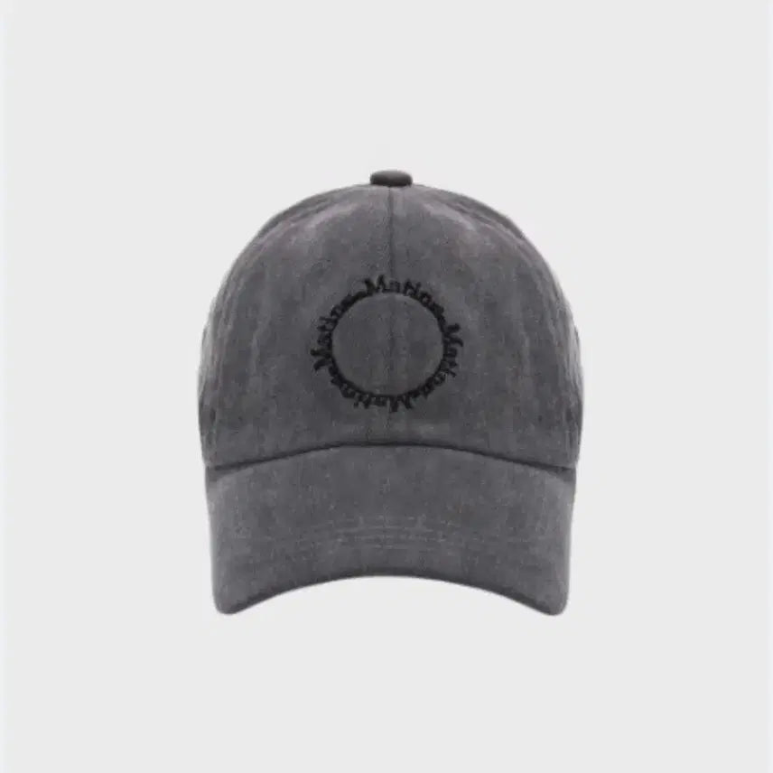 [BUNJANG] Matinkim Macaron Logo Ball Cap Charcoal / 마뗑킴 마카롱 로고 볼캡 차콜