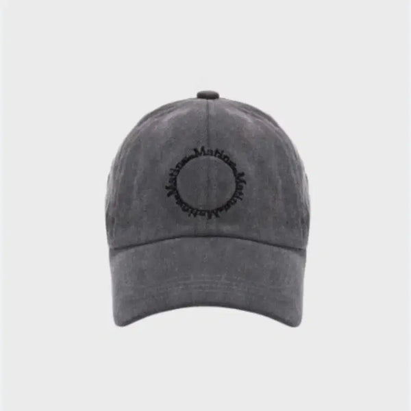 [BUNJANG] Matinkim Macaron Logo Ball Cap Charcoal / 마뗑킴 마카롱 로고 볼캡 차콜