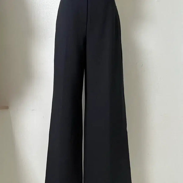 [BUNJANG] SYSTEM Black Wide Leg Pants Size 64 / 23년SYSTEM 시스템 블랙 와이드 팬츠 64 아주 새상품급