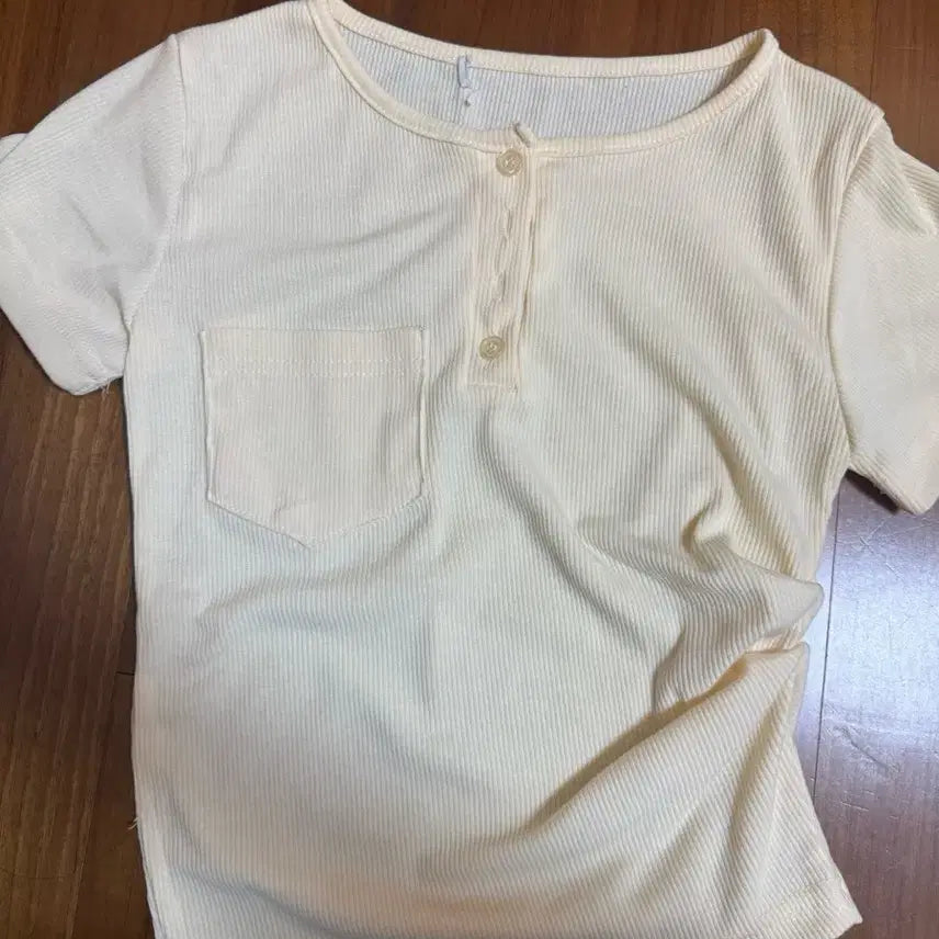 [BUNJANG] Shirring Short-Sleeve T-Shirt / 셔링 반팔티
