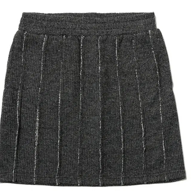 [BUNJANG] Cutting Sweat Skirt Black S / 컷팅 스웻 스커트 블랙s