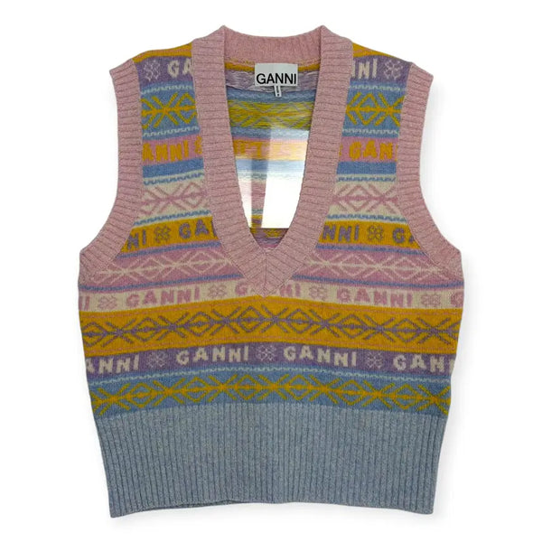 [BUNJANG] Ganni Pattern Knit Vest / ganni 가니 패턴 니트 베스트 조끼
