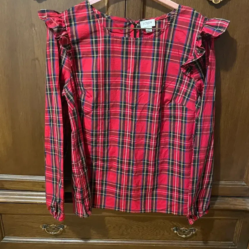[BUNJANG] J.Crew Checkered Blouse / 제이크루 체크 블라우스