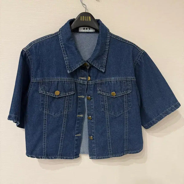 [BUNJANG] Short Denim Shirt / 숏 청 남방