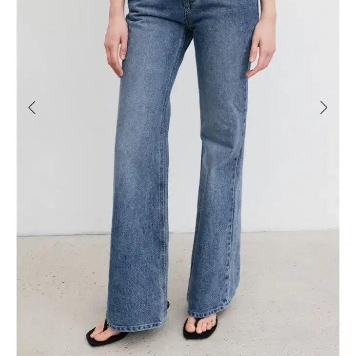 [BUNJANG] BAU Bride & You Addie Bootcut Denim Pants - Middle Blue / BAU 브라이드앤유 부츠컷 데님 팬츠