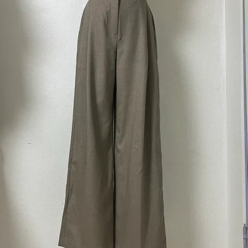 [BUNJANG] OBZEE Camel 100% Wool Wide-Leg Pants / 오브제 OBZEE 23년 카멜 울100 와이드 팬츠 64 택달린 새상품